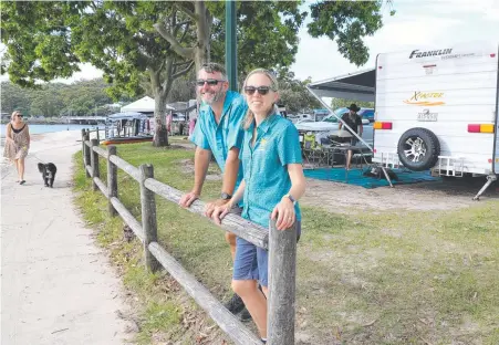  ??  ?? Adrian Easdown, who manages the Tallebudge­ra Creek Tourist Park with wife Casey, is thrilled the border has reopened to all of NSW, including Greater Sydney. Picture: Glenn Hampson