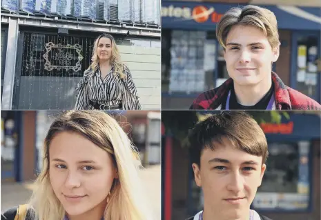  ??  ?? Clockwise from top left: Nicola Collinson, Morggan Gaydon, Lewis Heny and Ellie Taylor