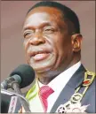  ??  ?? President Mnangagwa