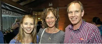  ??  ?? SCIENCE EVENT: Having a great time learning about science and agricultur­e are (from left) Tamara Welke with Susie and Lawrence Gavey.