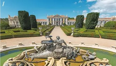  ??  ?? 1. Il Palazzo di Queluz, già residenza reale, abbellito da splendidi giardini.