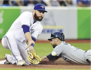  ?? FRANK GUNN/THE CANADIAN PRESS/FILES ?? The Jays would like to unload Russell Martin and his US$20-million salary at the MLB winter meetings.