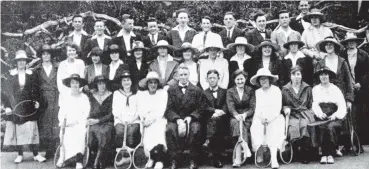  ??  ?? Opening of the Triangle Tennis Club’s season on the courts of George Street School. — Otago Witness, 16.11.1920.
COPIES OF PICTURE AVAILABLE FROM ODT FRONT OFFICE, LOWER STUART ST, OR WWW.OTAGOIMAGE­S.CO.NZ