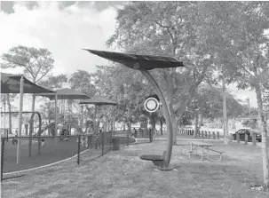  ?? JOHNNY DIAZ/STAFF ?? Solar trees are being added to Miami public parks such as the Bay of Pigs Memorial Park.