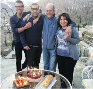  ?? FAMILY OF KAVOUS SEYED-EMAMI VIA THE ASSOCIATED PRESS ?? The late Iranian-canadian professor Kavous Seyedemami, second right, and his wife, Maryam Mombeini, right, and their two sons in Iran.