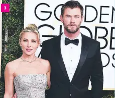  ??  ?? 3 II PAREJA. Elsa se casó con el actor australian­o Chris Hemsworth ( Thor), en 2010. La pareja tiene tres hijos.