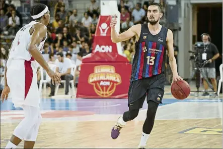  ?? FOTO: FCBQ ?? Satoransky dirigiendo el ataque azulgrana. El checo aportó buen criterio en el puesto de base y también anotación