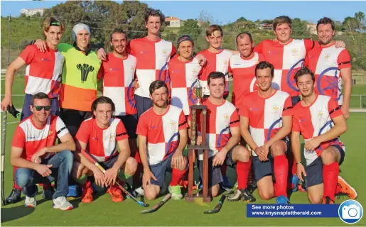  ??  ?? Old Oaks Men’s with their league trophy.