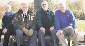  ??  ?? Fondly remembered
Peter Alliss, second left, during a visit to Crieff Golf Club