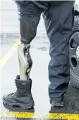  ?? JULIE JOCSAK/STANDARD STAFF ?? OPP Const. Peter Tucker displays his prosthetic leg.