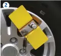  ??  ?? 2 Always remember to use good-quality wheel locks