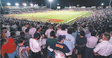  ?? THANKS EVERYONE: Loyal Cowboys fans at their team’s first ever match at Stockland Stadium. ??