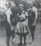  ??  ?? Summertime bathers favored the Storey’s Mill pond, North of Rome near Crystal Springs. Picture courtesy of the Sesquicent­ennial Committee.Committee.