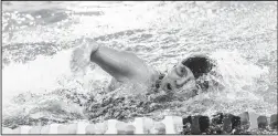  ??  ?? A Big Spring swimmer makes their way through the pool during a race.