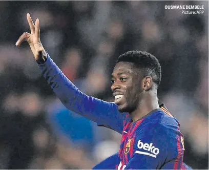  ?? Picture: AFP ?? OUSMANE DEMBELE