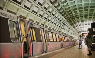  ?? PABLO MARTINEZ MONSIVAIS / AP FILE ?? The Metro subway system in Washington, D.C., was largely shut down on Monday due to a problem with wheels and axels that caused a recent derailment.