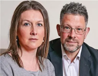  ??  ?? Victims: Jonathan and Faye Fairy are angry at the scam – and frustrated by the banks
