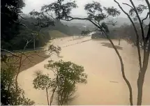  ??  ?? The Wairoa River swallowed Tara Sullivan’s paddocks at Clevedon, south Auckland.