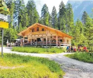  ?? FOTO: JOCHEN SCHMID ?? Die Hütte am Fuße des Wetterstei­ngebirges an der Partnach.