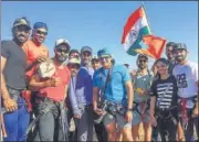  ?? BCCI ?? Team India enjoyed a trekking session in Pune.