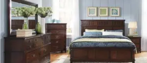  ??  ?? Locally owned Kordsmeier Furniture Co. is an authorized dealer of Standard Furniture. Shown above is Standard’s Sonoma bedroom style.