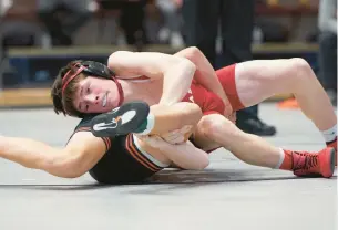  ?? DAVID GARRETT/SPECIAL TO THE MORNING CALL ?? Nick Salamone had one of Easton’s five pins Friday night in a 61-0 victory over Delaware Valley.