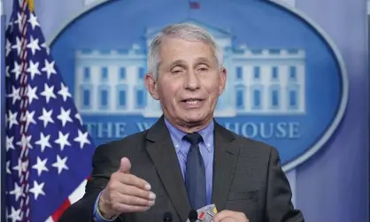  ?? Photograph: Patrick Semansky/AP ?? Since the US began rolling out the vaccine in December, 35% of the population have received their first dose. White House chief medical adviser Dr Anthony Fauci says Australia can learn from America’s experience.