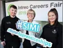  ??  ?? Minister for Employment Affairs & Social Protection Regina Doherty, Sarah Sweetman, Apprentice with Joe Duffy Ford and Karl McAllister Apprentice with Spirit Motor Group.