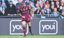  ??  ?? Johnathan Thurston celebrates his winning goal for Queensland in Game Two in 2017.