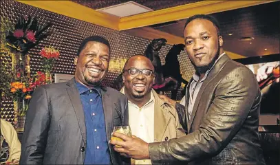  ?? PHOTOS: SUPPLIED ?? Mesia Gumede with Kabomo and Munya Vomo agree that Bisquit Cognac is a truly unique drink steeped in French tradition.