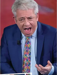  ??  ?? Made to order: John Bercow blasts out on Italian TV, inset