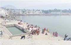  ??  ?? Pushkar is on the shores of the holy Lake Pushkar.
