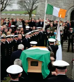  ??  ?? journey: The remains of Captain Dara Fitzpatric­k are met by a guard of honour, above. Below, a tribute to her life as a R116 pilot