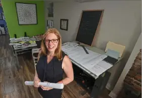  ?? Peter Diana/Post-Gazette ?? Architect Lisa Whitney at her firm, Eos Studio Arc in Swissvale.