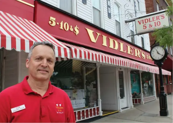  ?? JENNIFER BAIN PHOTOS/TORONTO STAR ?? Don Vidler is part of the third-generation family team that runs Vidler’s 5 & 10 in East Aurora, a village on the outskirts of Buffalo. He says they get customers from all over the world.