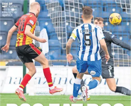  ?? ?? ZAK OF NET Rudden nets to leave Killie right up against it