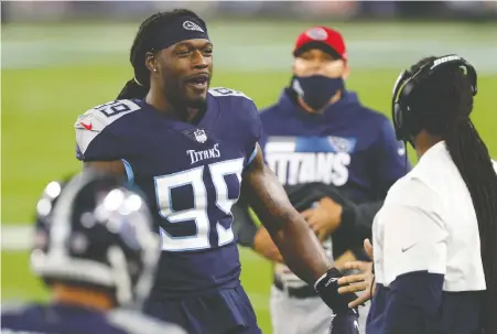  ?? GETTY IMAGES FILES ?? Jadeveon Clowney, who was injured halfway through his one season with the Tennessee Titans, has joined the Cleveland Browns.