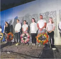  ?? (Yossi Zeliger) ?? MASA FELLOWS at the Remembranc­e Day ceremony in Latrun.