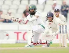  ?? — Reuters ?? South Africa’s Hashim Amla in action.