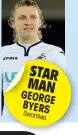  ??  ?? STAR MAN GEORGE BYERS Swansea