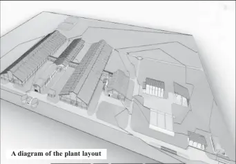  ?? ?? A diagram of the plant layout