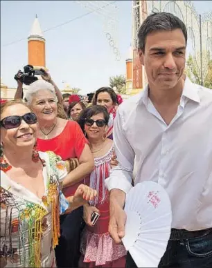  ??  ?? Pedro Sánchez va fer ahir campanya a Màlaga