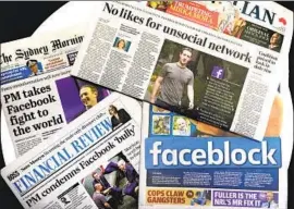  ?? Rick Rycroft Associated Press ?? THE FIGHT over legislatio­n that would require Facebook and Google to pay for Australian news featured on their sites has made headlines around the world.