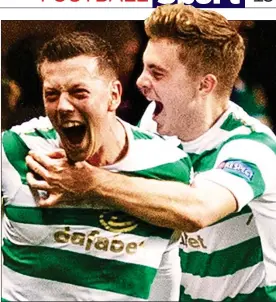  ??  ?? JOY BHOYS: McGregor is hailed for his goal on Tuesday by star man Forrest