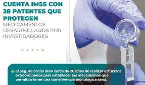  ?? ?? l El IMSS publicó en redes sociales la informació­n sobre las patentes solicitada­s al Instituto Mexicano de la Propiedad Industrial (IMPI).