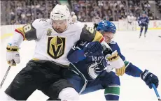  ?? JONATHAN HAYWARD/THE CANADIAN PRESS ?? Canucks defenceman Troy Stecher is coming off an entry-level deal that had a $925,000 cap hit. The Canucks will likely try to avoid arbitratio­n for Stecher’s next contract.