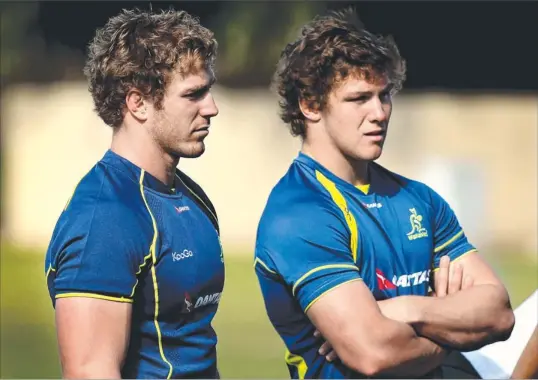  ??  ?? The knee injury to David Pocock (left) giveS Michael Hooper a chance to cement a spot in the Wallabies pack for the rest of the season.