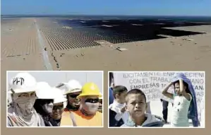  ??  ?? El 2° más grande del mundo. Trabajador­es y sus familiares se manifestar­on afuera del parque.