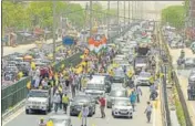  ?? PARVEEN KUMAR /HT PHOTO ?? Members of the Ahir community took out a rally from Kherki Daula toll plaza to Iffco Chowk on Sunday.