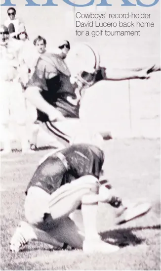  ?? COURTESY OF NMHU ?? David Lucero tried out as a kicker for NFL teams and a couple of teams in the short-lived USFL after he starred at New Mexico Highlands.